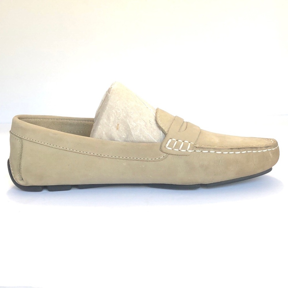 Massimo Matteo Taupe Leather Driving Loafers size 9.5B - Picture 11 of 13